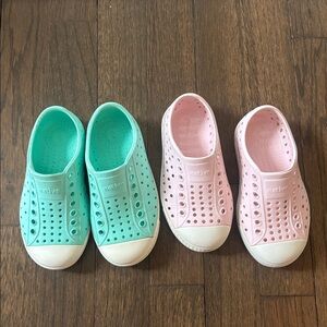 Native Kids Jefferson Slip-On Water Shoes in Pink and Teal
